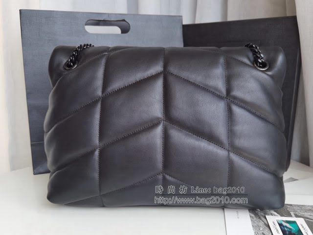 YSL爆款女士包包 聖羅蘭經典款LOULOU PUFFER絎縫小羊皮包 YSL肩背斜挎包 577475  jjh1157